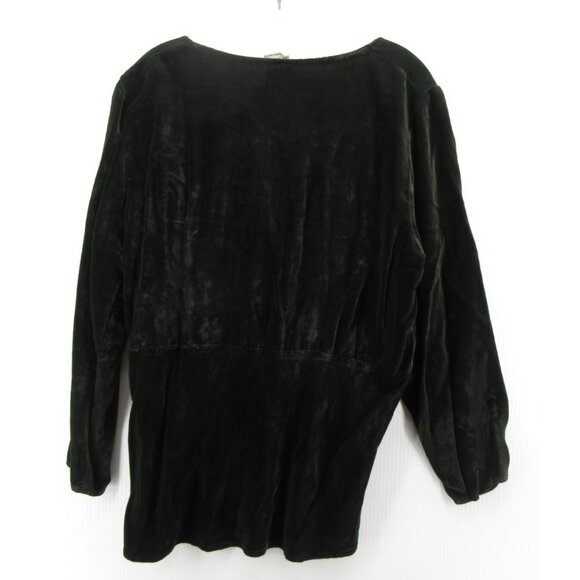 CP Shades Top Medium Sausalito Velvet Blouse Cottage Whimsigoth VTG - Picture 6 of 10